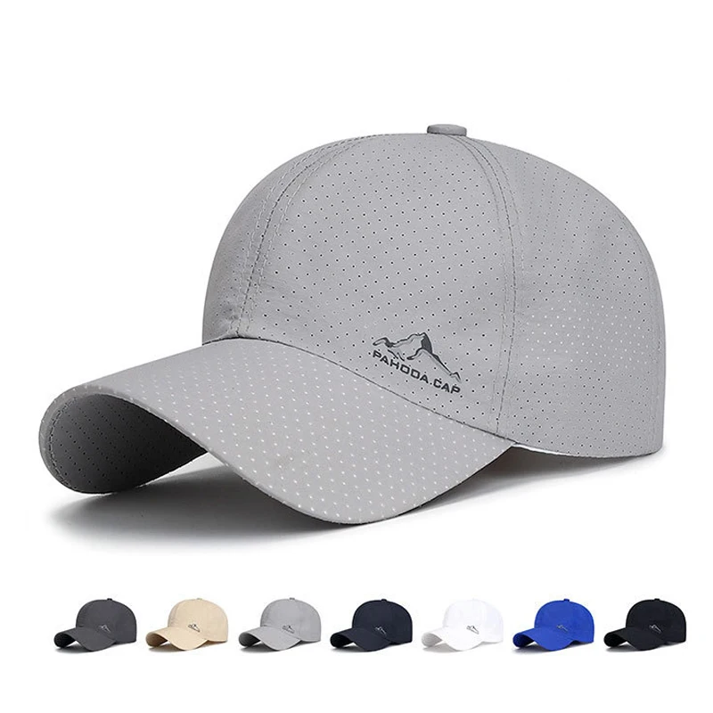 2022 Men Women Summer Thin Quick Dry Baseball Cap Male Canada Golf Breathable Sunscreen Sunhat For Fishing Sun Hat Kpop Unisex