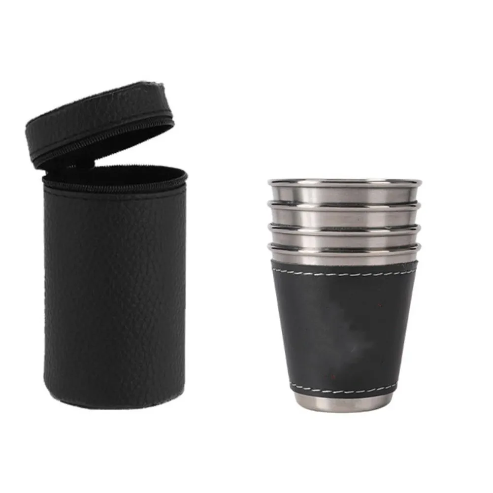 For Camping For Holiday Picnic Stainless Steel Cup Set Stackable Drinking Cups Lightweight Travel Drinkware Set
