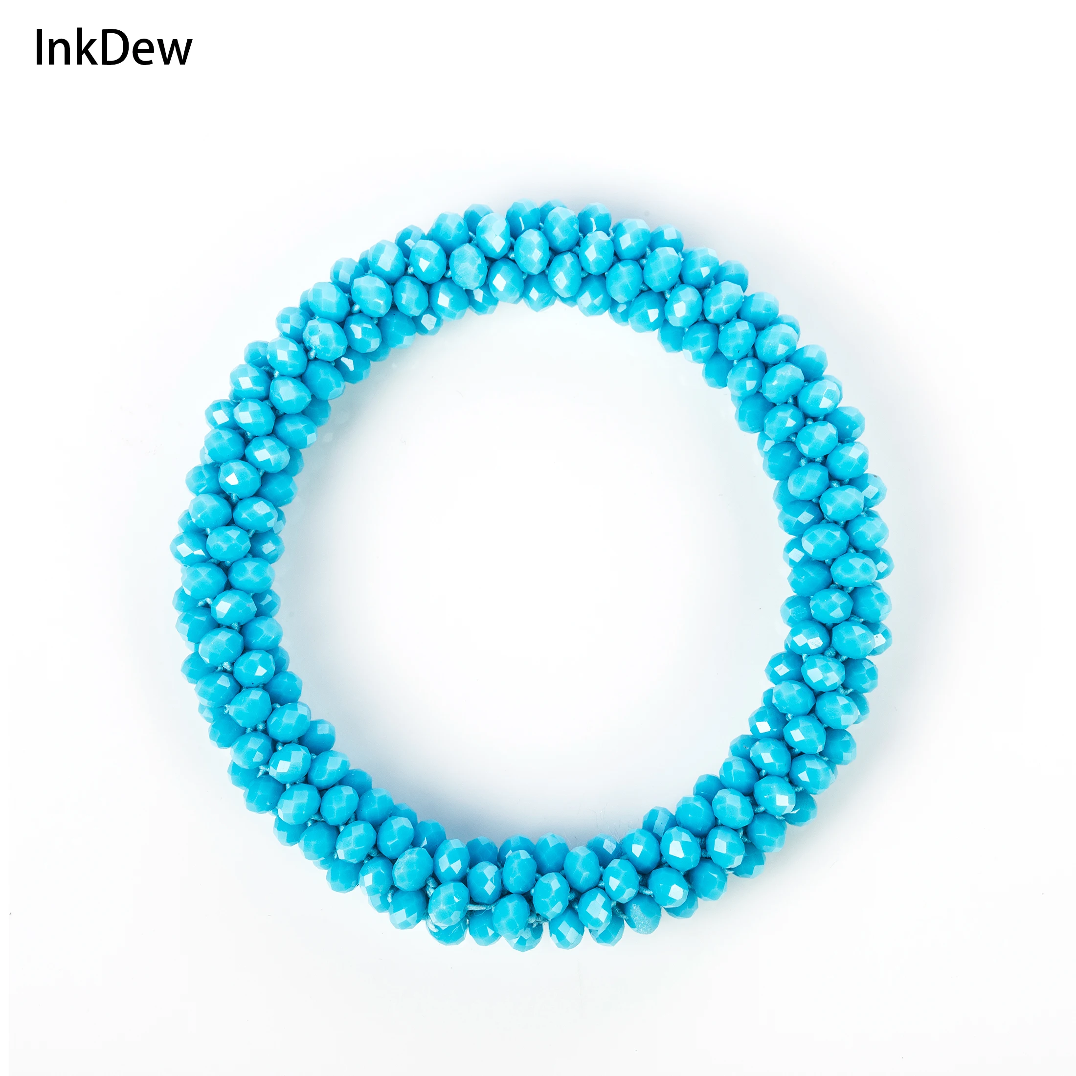 INKDEW Trendy Bead Bracelet Elastic Handmade Strand Bracelets for Women Gift Multicolor WHOLESALE Bracelets & Bangles BR001