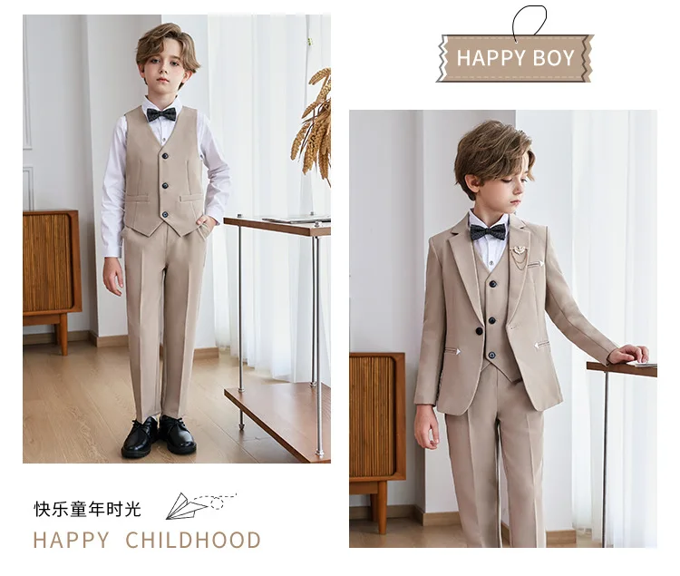 Kinderanzüge, Britische Gentlemen-Anzüge für Jungen, Geburtstagsanzüge für Jungen, Blazer für Blumenjungen bei Hochzeiten, Kostüme für Klavierauftritte A5045 – Detail 5