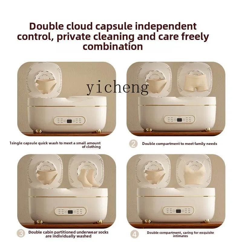 Zz mini lavatrice doppio secchio automatico piccolo lavaggio e asciugare i calzini ad alta temperatura