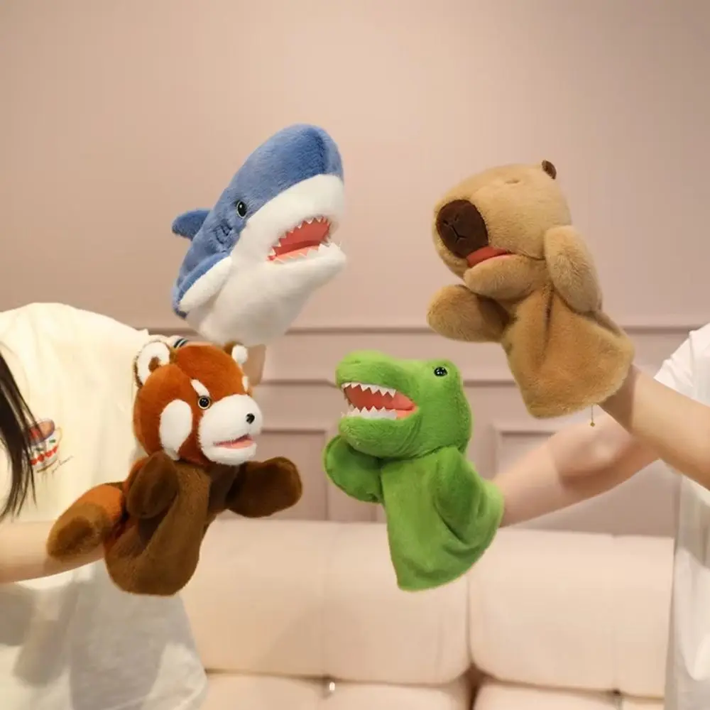 

Plush Toy Frog Animal Hand Puppet Storytelling Duck Stuffed Plush Shark Toys Simulation Soft Hand Finger Story Puppet Story Time