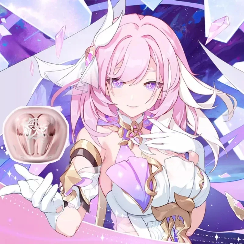 Elysia-auriculares inalámbricos con Bluetooth, juego Honkai Impact 3, accesorio de Anime Miss Pink Elf, Herrscher of Human: Ego, accesorio de Cosplay