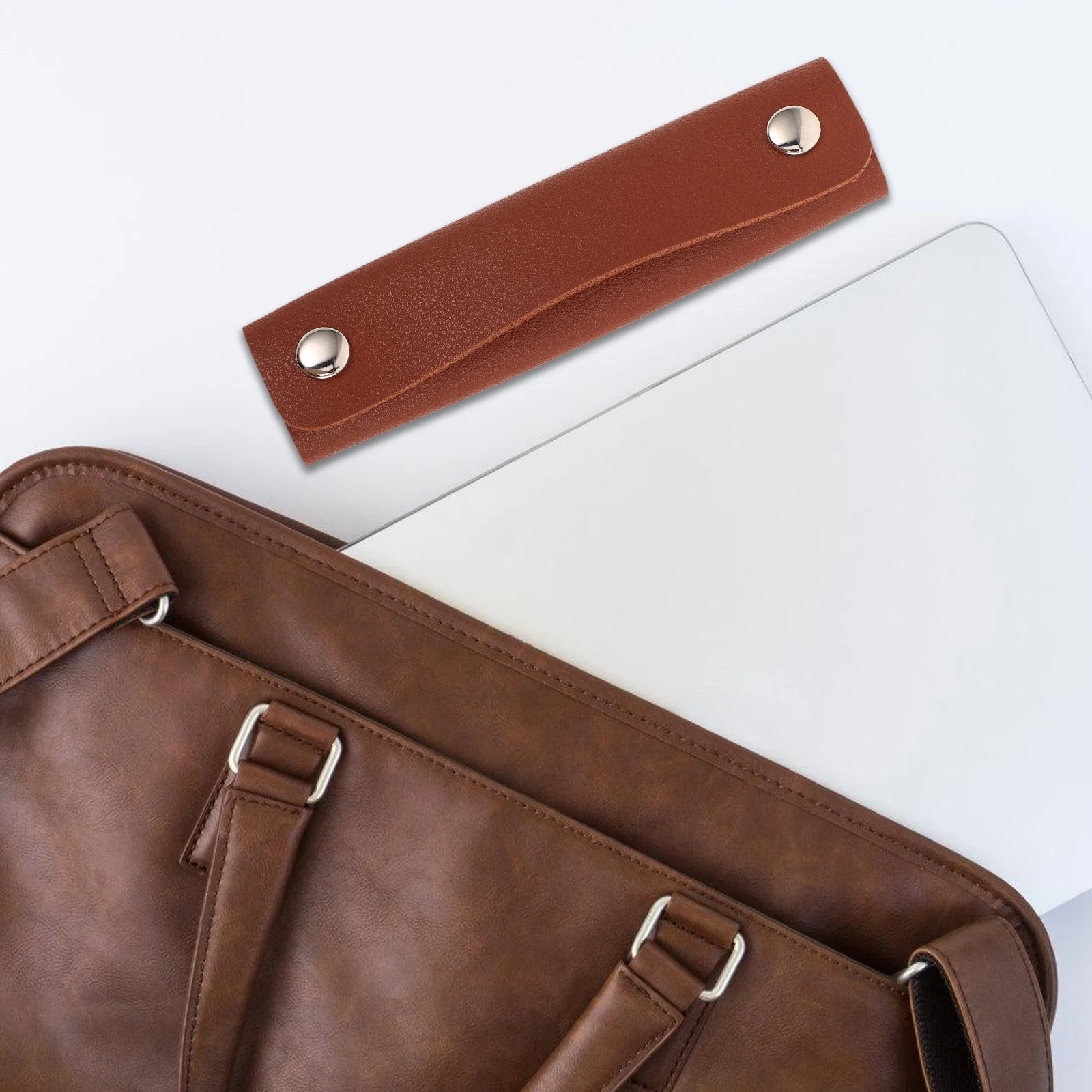 

PU Luggage Handle Wrap Durable Soft Protective Cover Anti-Strain Grip for Travel Suitcase Trolley Handle Replacement