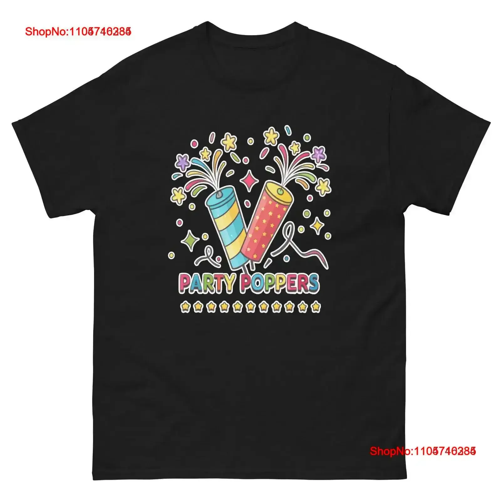 Party Poppers Supplies Items Birthday Event T Shirt vintage Washed Soft homme Casual fashion designer clothes vintage Washed