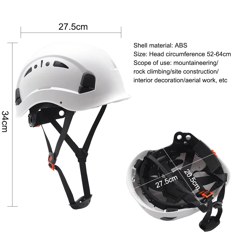 Safety Helmets Visor ABS Construction Hard Hat Goggles Protective Outdoor Riding Climing Safety Working Big Vents Hat Caps