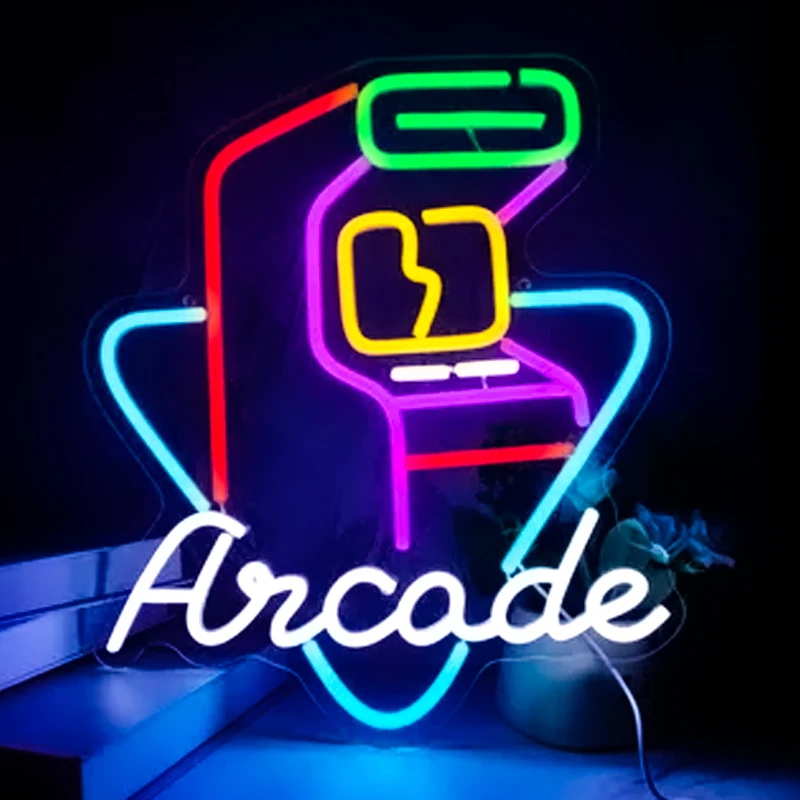 

Free Shipping Gamer Neon Sign Silicone LED 110-240V Arcade Gaming Neon Light For Game Room Zone Decor Boys Gifts