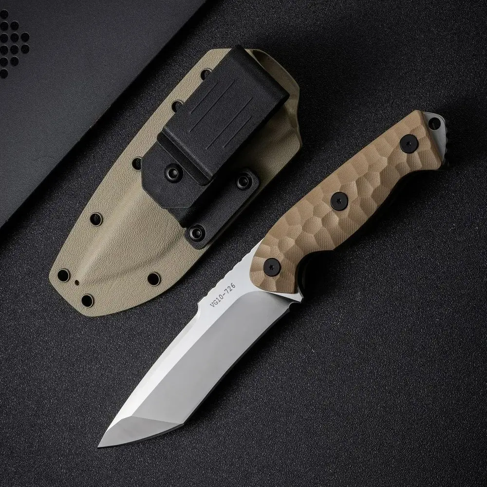 Trskt Big Hunting Knife ,Tactical Survival Knives Outdoor Knife,8MM Blade thickness,G10 Handle ,GIft for Man Dropshipping