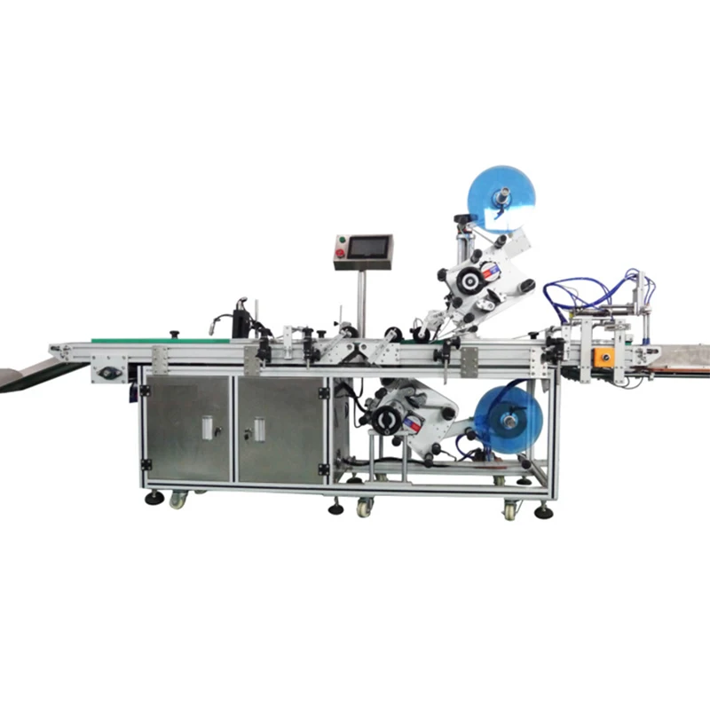DOVOLL SLM-P Full-automatic Top and Bottle Double Sides Sticker Labeling Machine for Round and square Bottles Cans