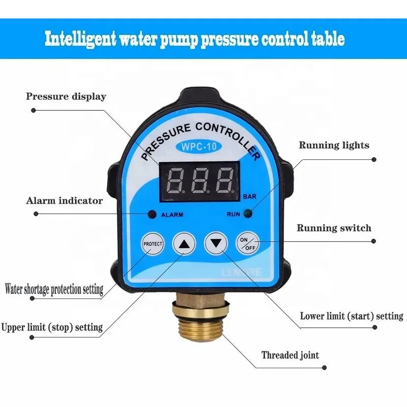 Digital Display Automatic Pressure Control Switch Water Pump Pressure Regulator Adjustable Controller  Well Pump Booster Pump