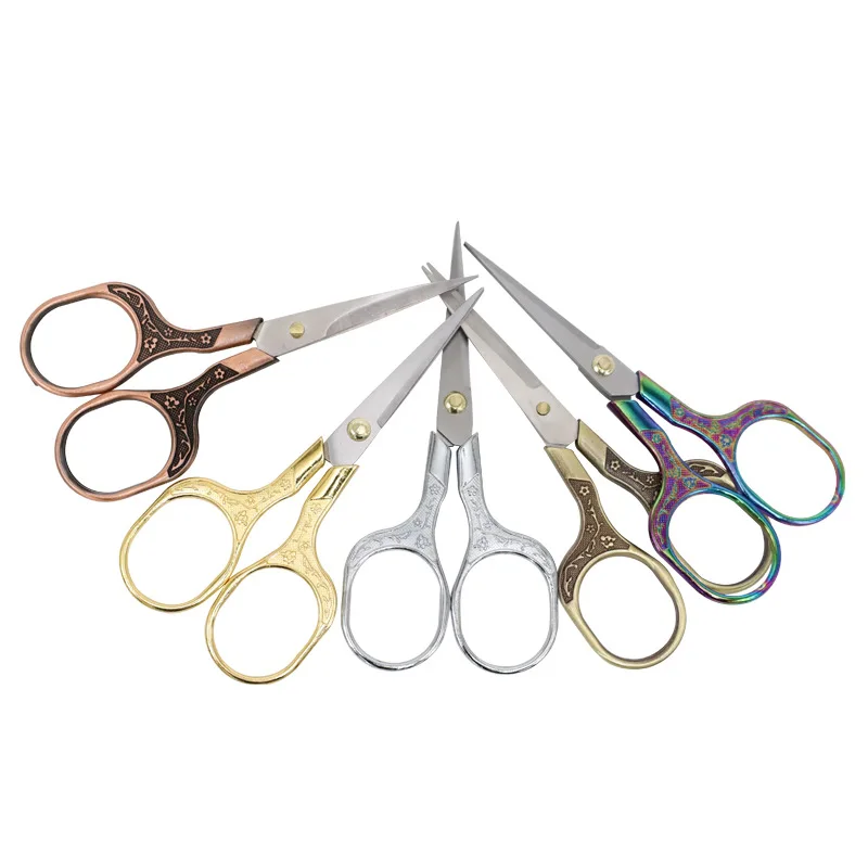 Vintage Plum Pattern Scissors Stainless Steel Multi-Purpose Scissors Essential Textile Tools