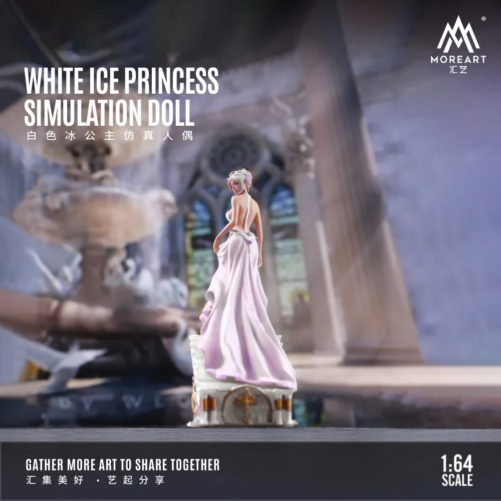 More Art 1:64 White Ice Princess Simulation Doll Set Display & Collection & Gift