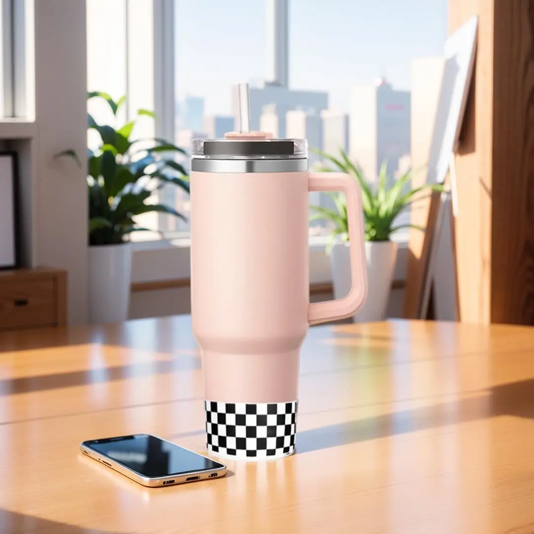 حذاء من السيليكون الواقي بنمط متقلب من Geedyn لهاتف 40 أونصة وأكمام مضادة للانزلاق للزجاجات مع قاعدة 2.88-2.97 بوصة