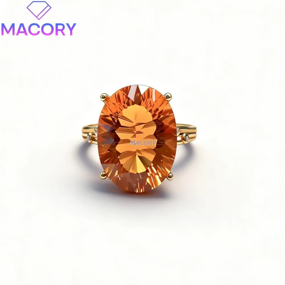 

Кольцо с натуральным желтым кристаллом, ювелирное изделие из стерлингового серебра 925 пробы, женский ювелирный аксессуар, подходящий для подарков на праздники и годовщины.