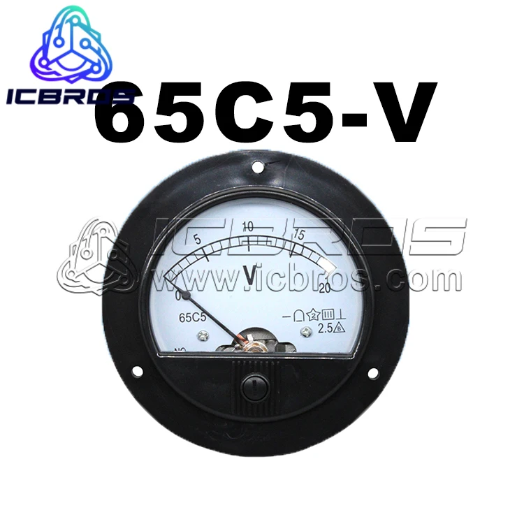 

65C5-50V Circular DC Voltmeter 65C5-20V 30V 150V 100V 200V 250V 300V 400V 500V 600V