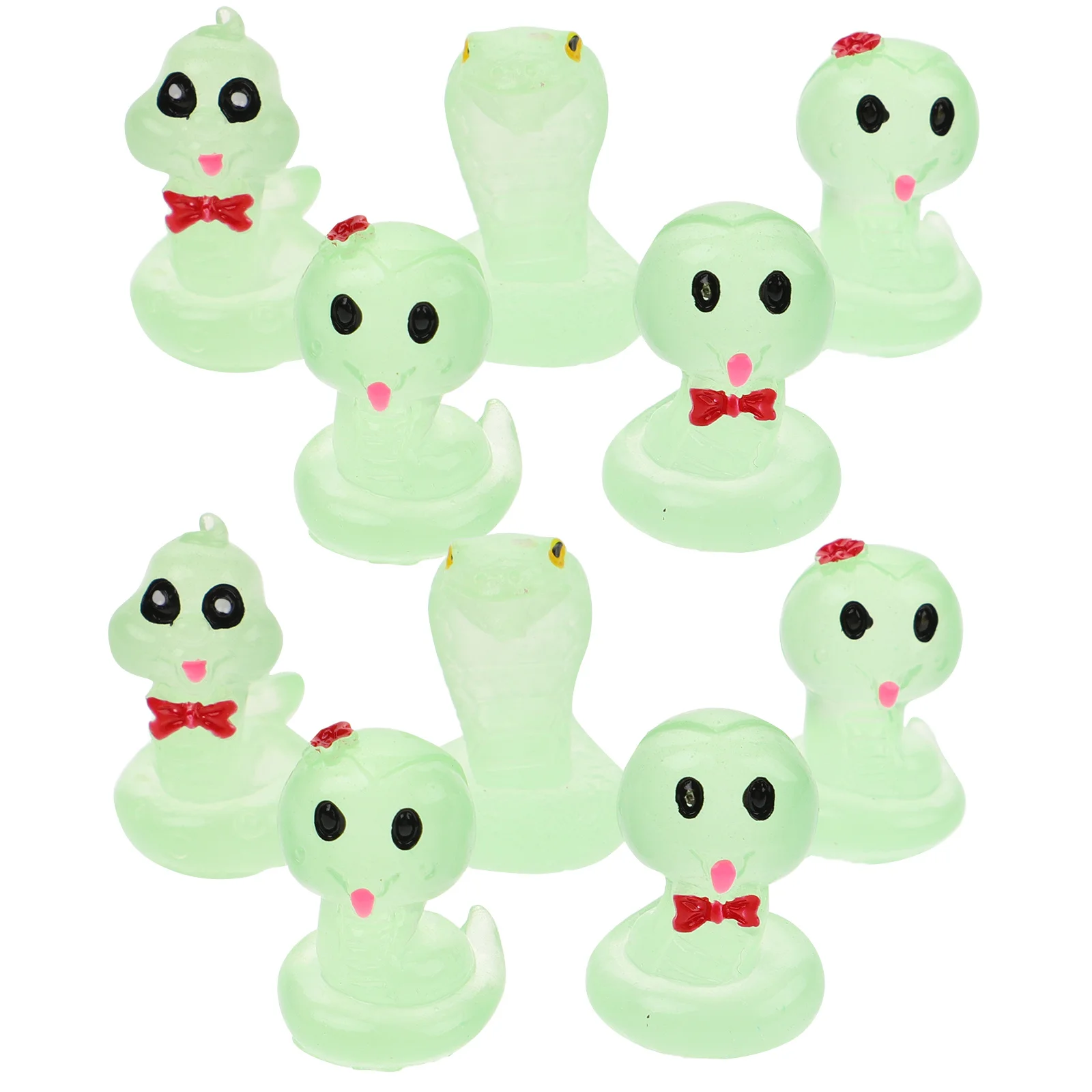 

15Pcs Resin Mini Snake Glow in The Dark Decor for Micro Landscape Garden Yard Lawn Home Office Bonsai Terrarium Setup