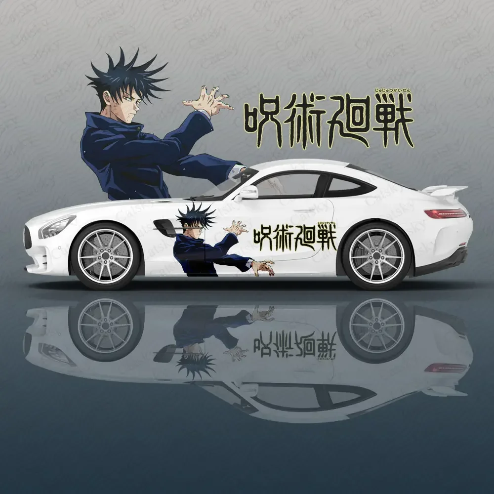 Fushiguro Megumi Anime Car Decal Flower Vinyl Car Stickers SUV Side Graphics Decals, Universal Size, Vehicle Body-Decals