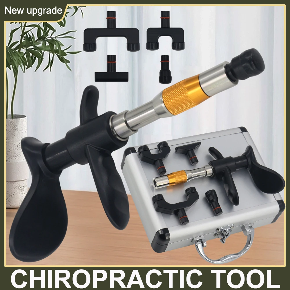 

2023 4 Heads Adjustable Spine Chiropractic Instrument Manual Correction Gun Therapy Cervical Spine Joint Pain Portable Massager