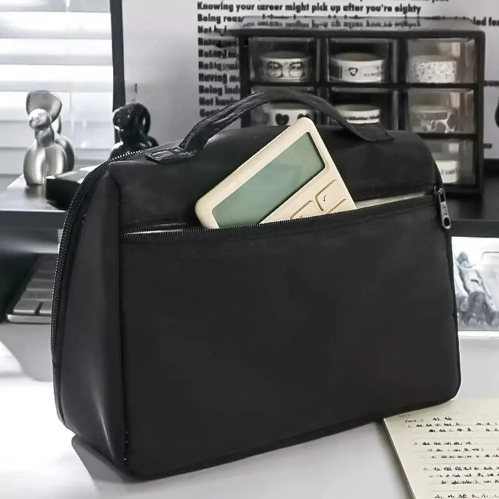 Canvas Simple Student Pen Bag Dirt Resistant Makeup Bag 9 Layer Storage Pencil Bag Multilayer Organizer Macaron Pencil Case