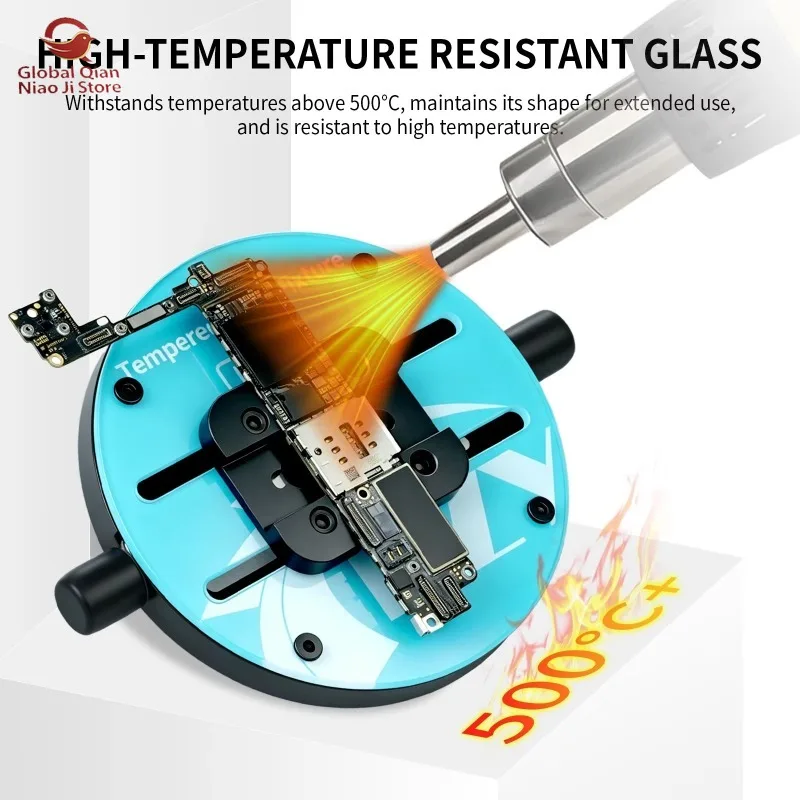 H‑605 Circular PCB Fixture, 360‑Degree Rotatable Mainboard Holder for CPU IC Chip Repair Fixture