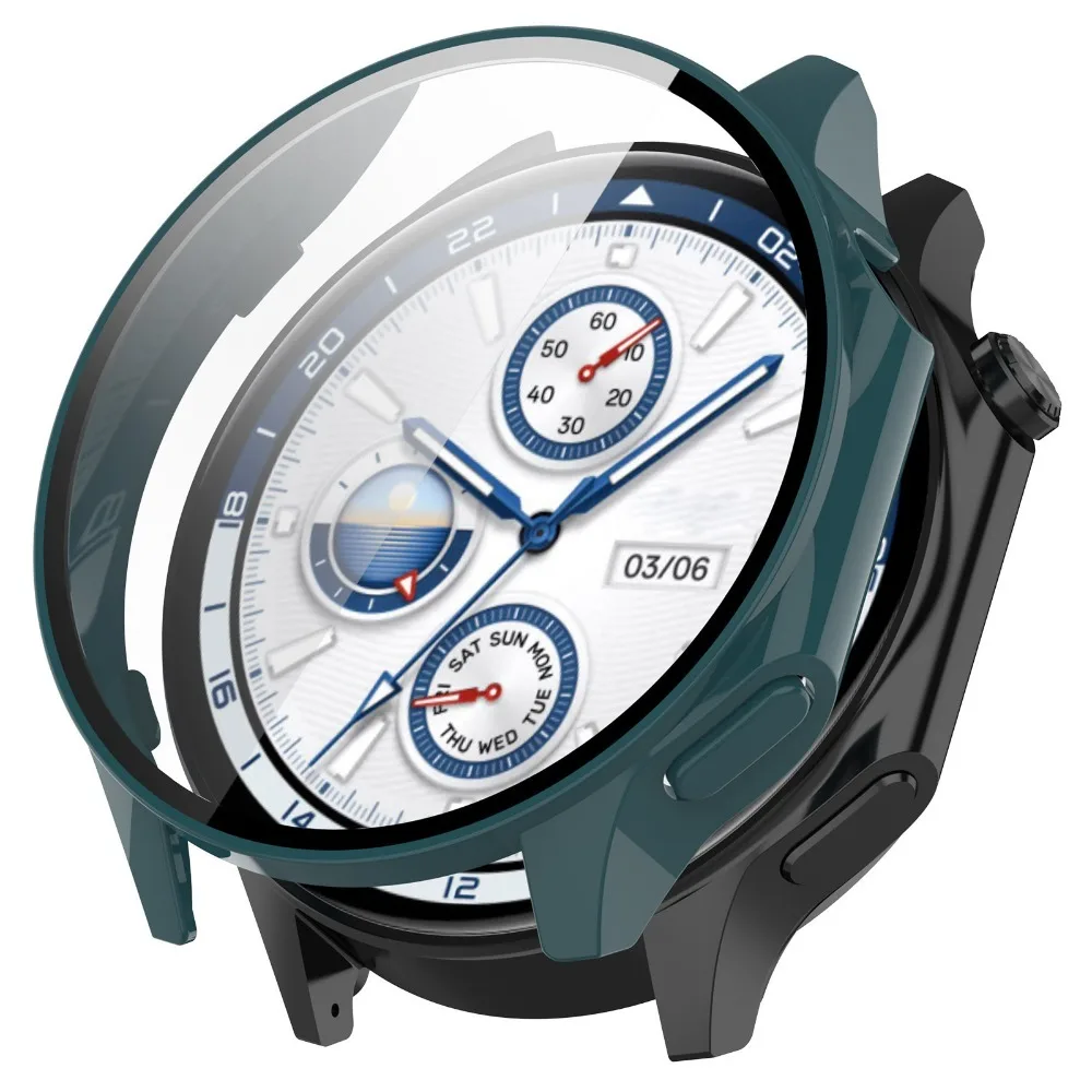 Защитный чехол для ПК + стекло для часов, твердый корпус для ПК с полным покрытием, легкий, против царапин и натирания для Oppo Watch X/OnePlus Watch2