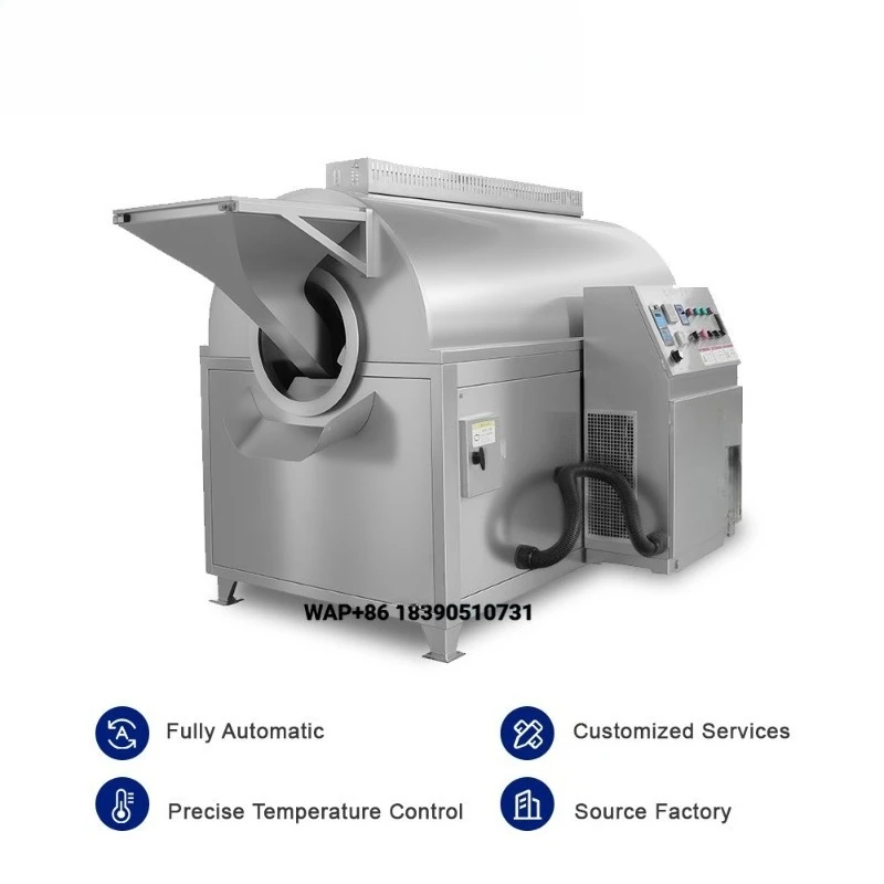 High Efficiency Coffee Roaster Machine  Easy Operation Automatic Cashew Coffee Beans Peanut Roaster Equipment