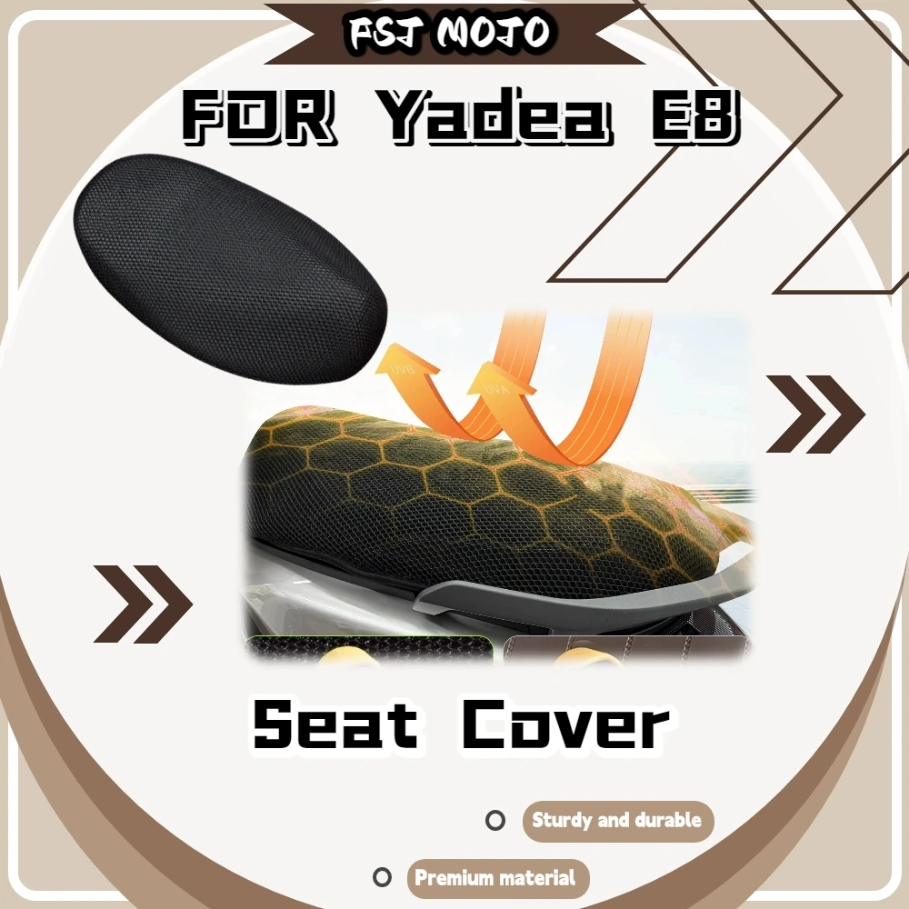 For Yadea E8 Anti-Aging Ventilated Seat Cover UV Resist Material Stop Saddle Fading & Surface Cracking