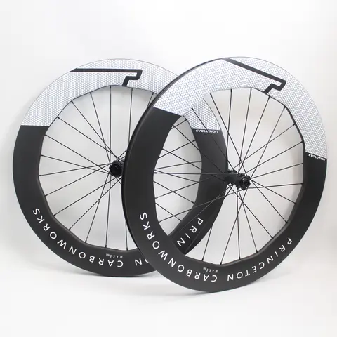 New 700C Ironman Triathlon Time Trial Road Bike Full Carbon Fibre Disc Brake Bicycle Wheelset 75/80mm Clincher Tubeless Rim Wave