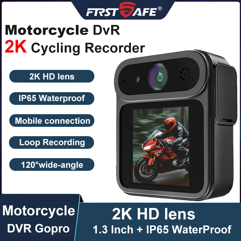 

Мотоциклетный видеорегистратор Full HD с экраном 1,3 дюйма, Wi-Fi, GPS, водонепроницаемый, широкоугольный, с циклической записью и мониторингом парковки