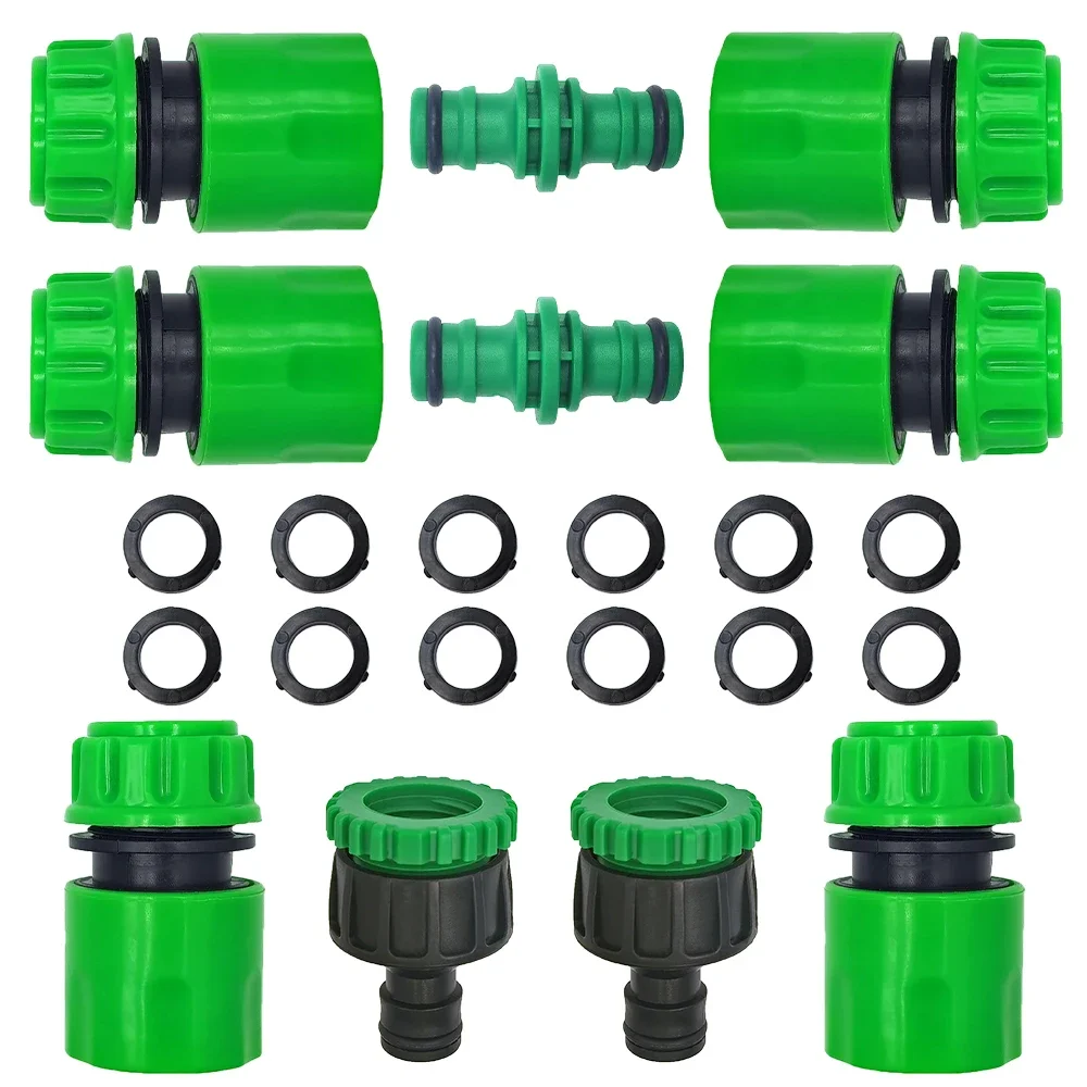 Garden Watering Hose ABS Quick Connector 1/2” End Double Male Hose Coupling Joint Adapter Extender Set For Hose Pipe Tube