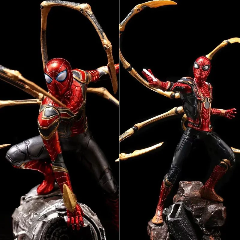 Modèle Iron-Spider-Man version film avec griffe d'araignée aspect métal, ornement en résine, cadeau d'anniversaire pour adolescents garçons