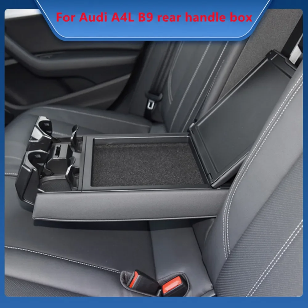 New Original For Audi A4L B9 A5 17-22 modified high-equipped rear middle seat leather armrest box cup holder sundries box