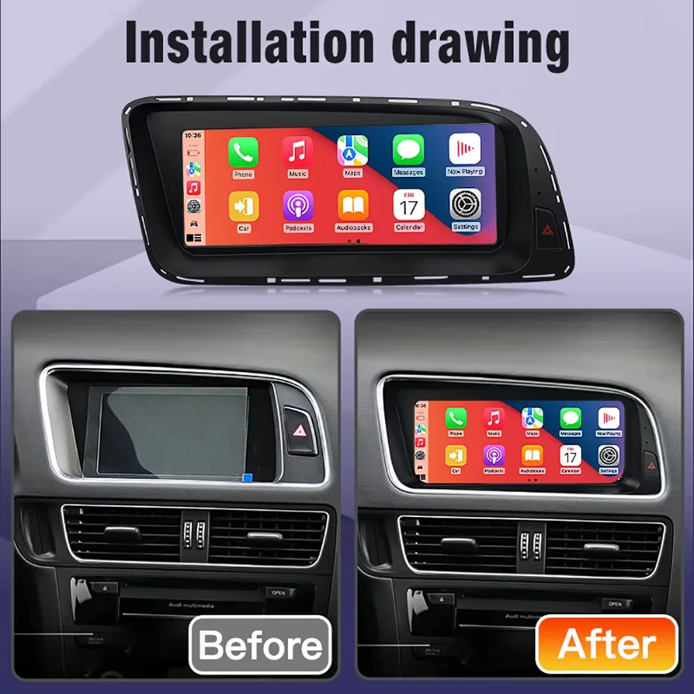 STWEI Linux Car Stereo For Audi Q5 2009-2016 8.8 inch Multimedia Player Wireless CarPlay High Version Low Version Android Auto
