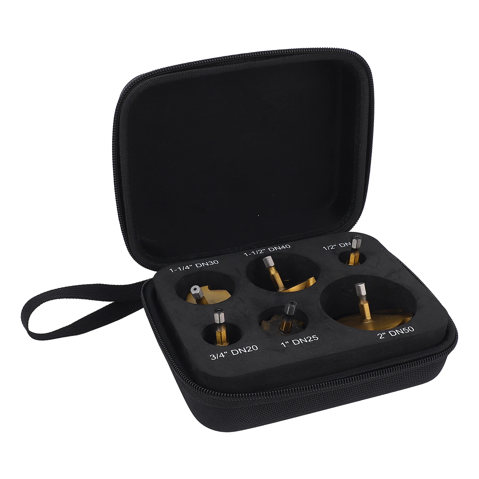 Pipe Reaming Drill Bit Pipe Expansion Drill Bit Straight Concentricity 1/4 Inch Hex Shank with Storage Box for Water Pipes