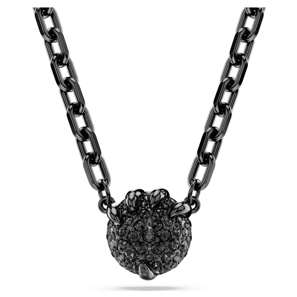

Pavé Black Crystal Sphere Pendant Necklace for Women