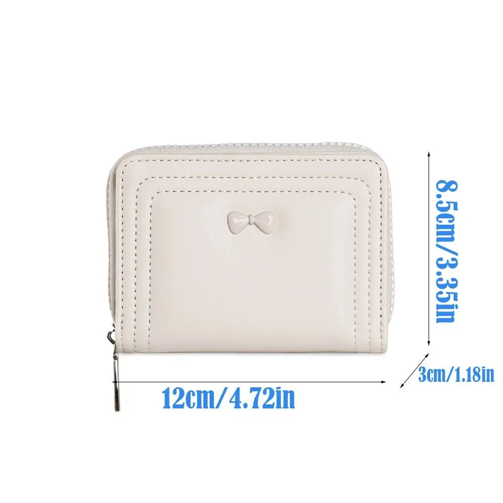 المحمولة لطيف القوس المرأة المحفظة قصيرة سستة حامل بطاقة الطالب مفتاح معرف البنك تخزين أكياس هدايا للنساء فتاة