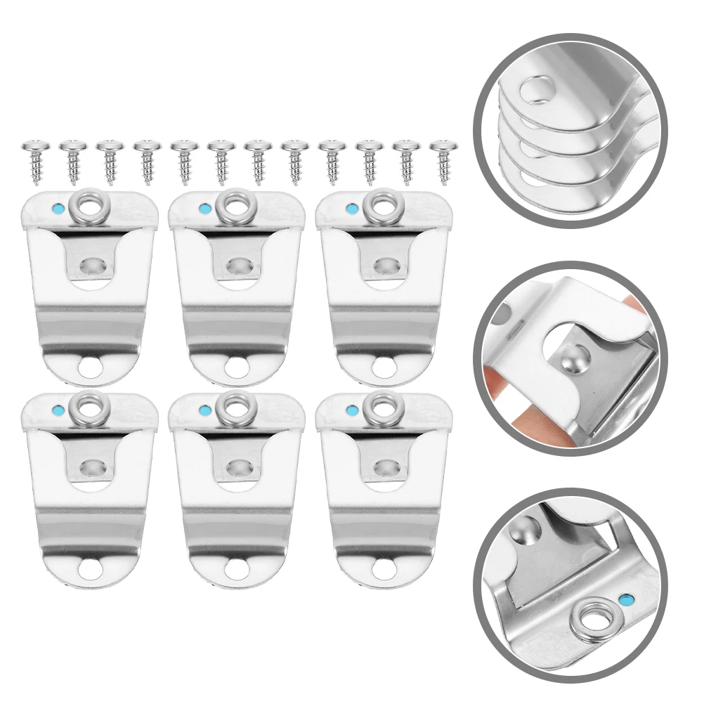 

6 Pcs Microphone Hook Hanger Clip Clips Support Holder Mini Small Hangers Black Hooks Cell for Stand Clamp