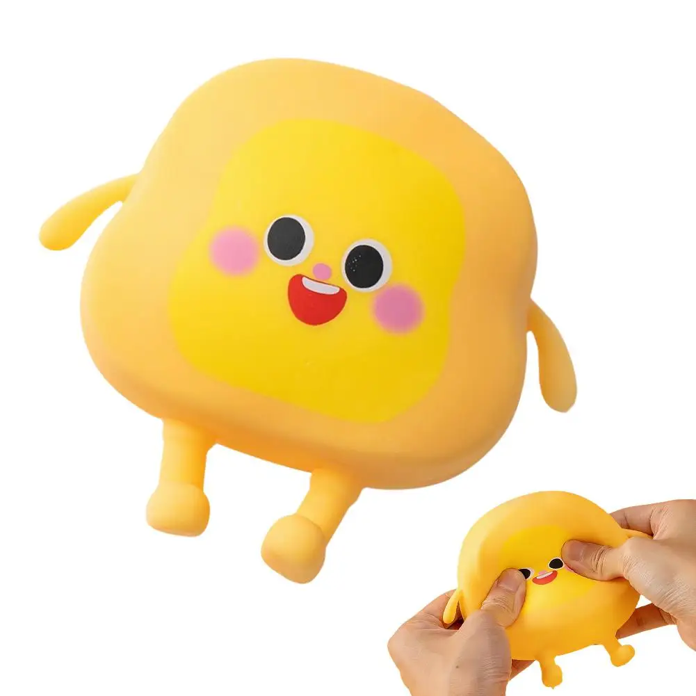 

Мягкая игрушка-антистресс в виде мультяшного хлеба, медленно восстанавливающая форму, сенсорная игрушка-сквиш, мячик-антистресс, подарки