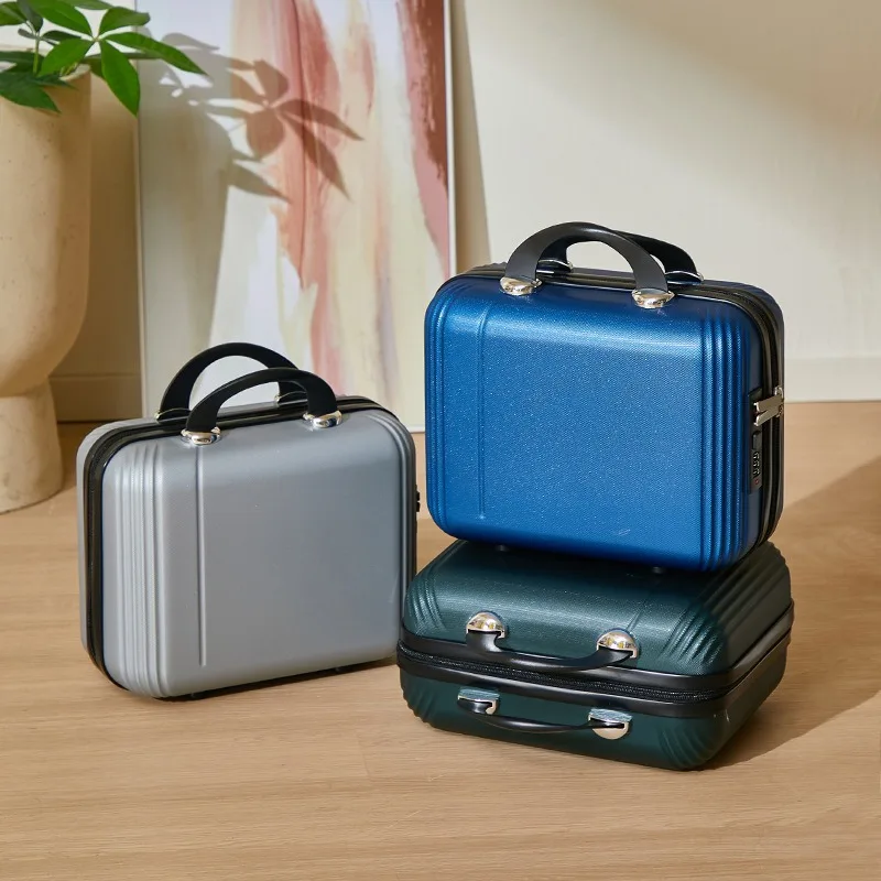 14 Inch Portable Hand Luggage Mini Cosmetic Storage With Password Lock Lightweight Short Travel Makeup Suitcase Hand Carry Box