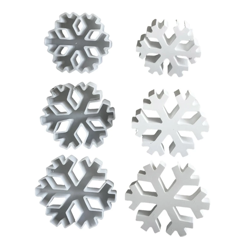 Christmas Decoration Silicone Mold Snowflake Shaped Ornament Mould Practical Gypsum Mould Jewelry Making Supplies 37JB
