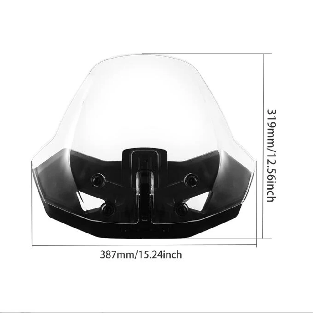 

Front Adjustable Front Windshield Fits for Ryker 600/Ryker 900, Universal Motorcycle Wind Screen Modification Accessories