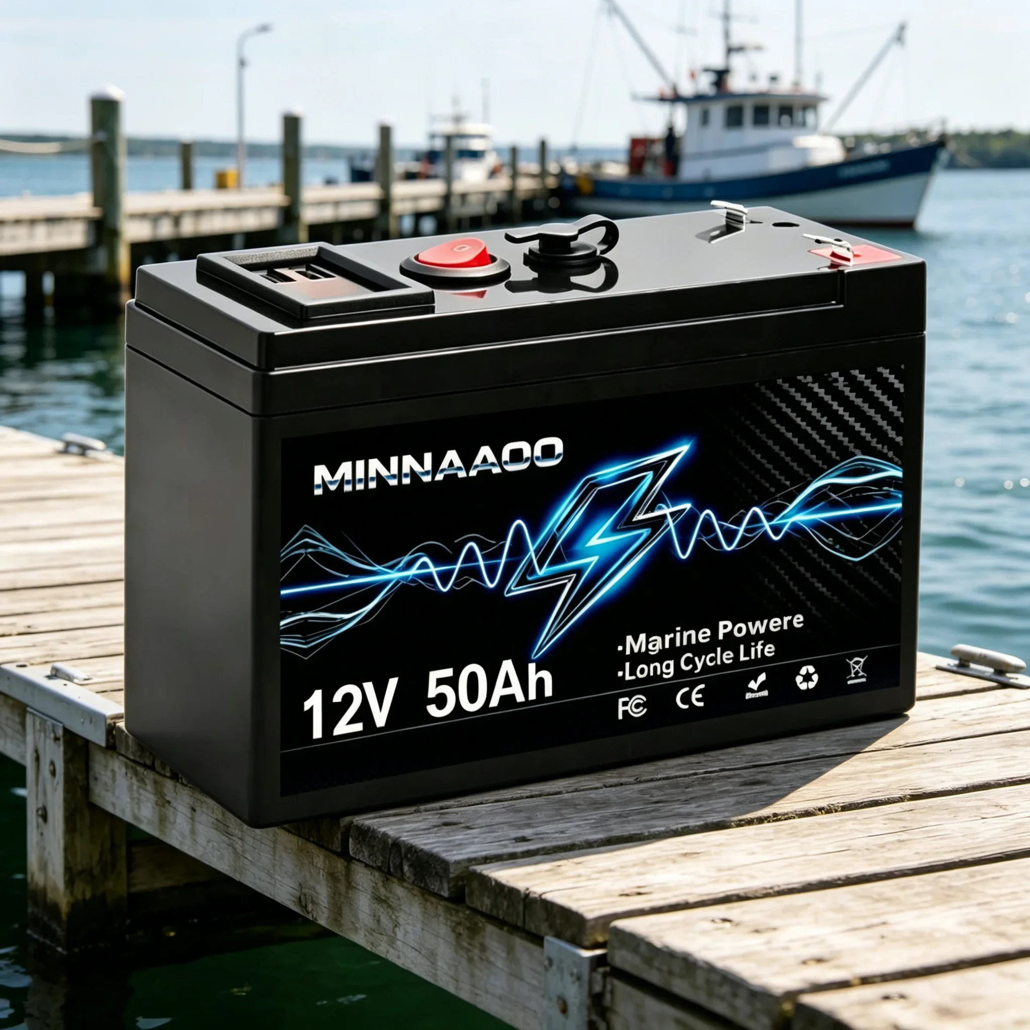 12V Lithium-Batterie 150Ah LiFePO4 4000+ Tiefzyklus, integriertes BMS, 10 Jahre Lebensdauer, für USV, Kajak-Fischfinder, Solarpanel, Radio