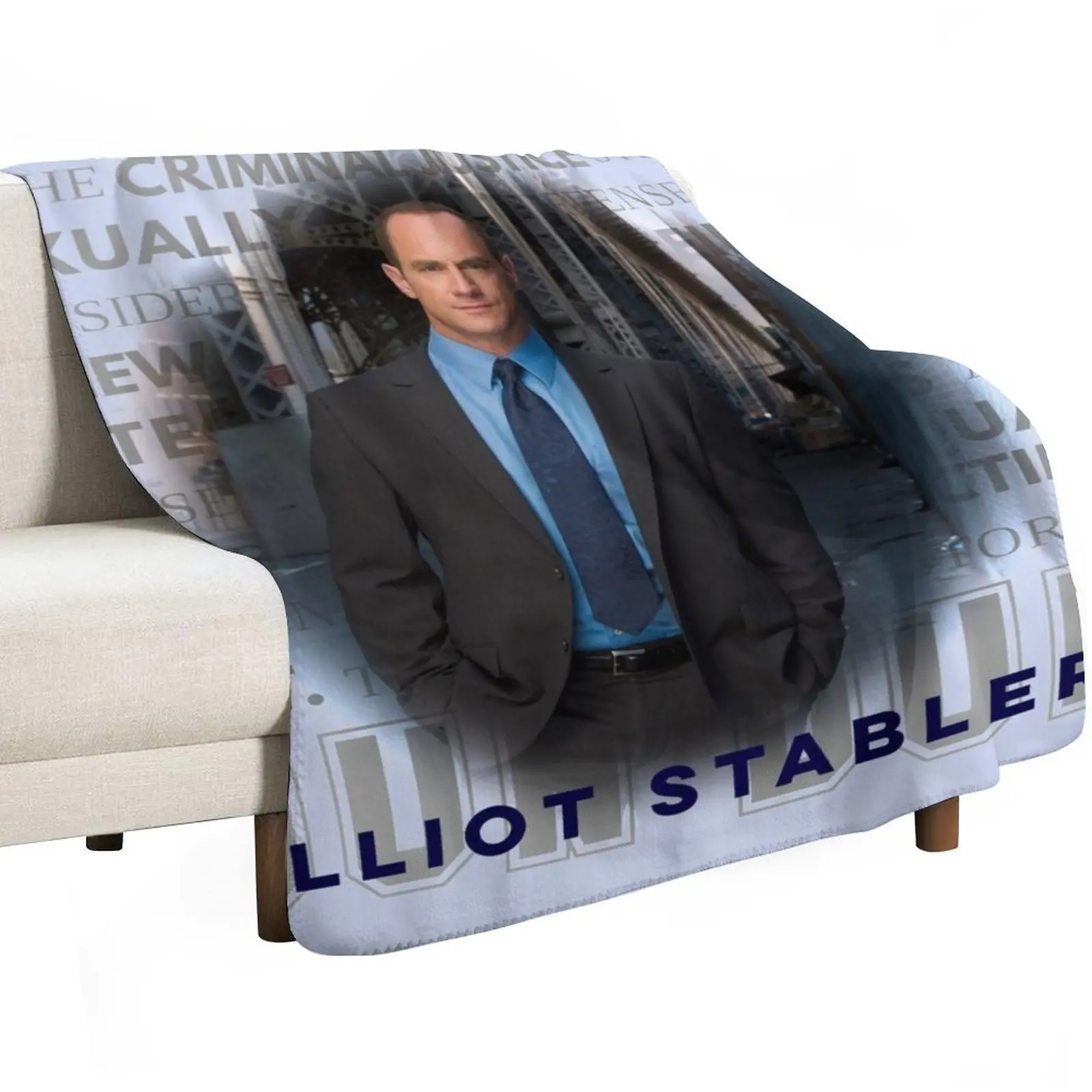 Elliot Stabler Throw Blanket for sofa Decorative Throw Warm Polar Hairy heavy to sleep Blankets