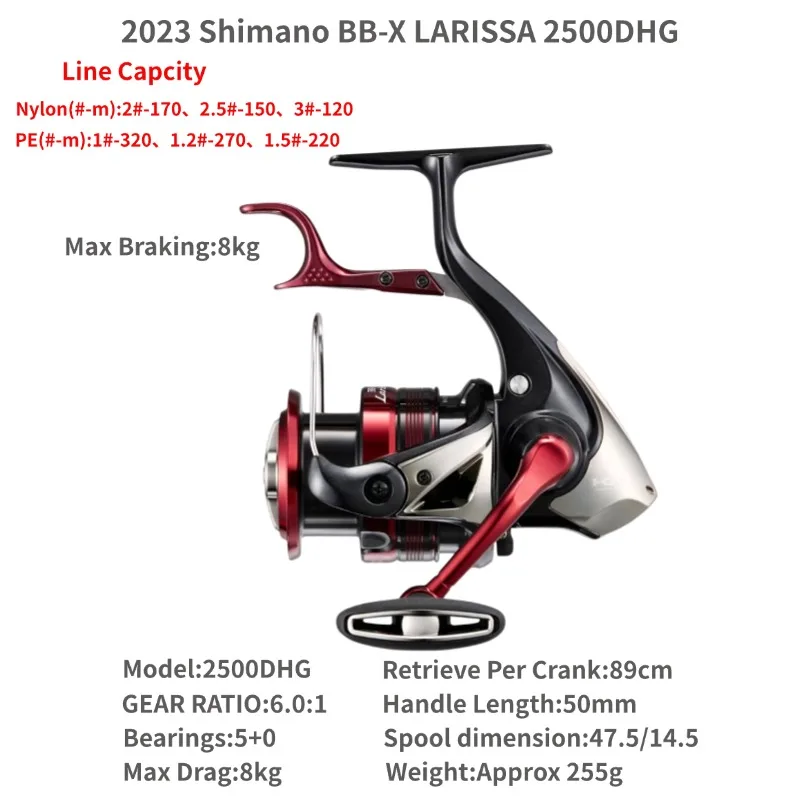 SHIMANO 2023 BB-X LARISSA Iso Lever Spinning Fishing Reel 2500DHG