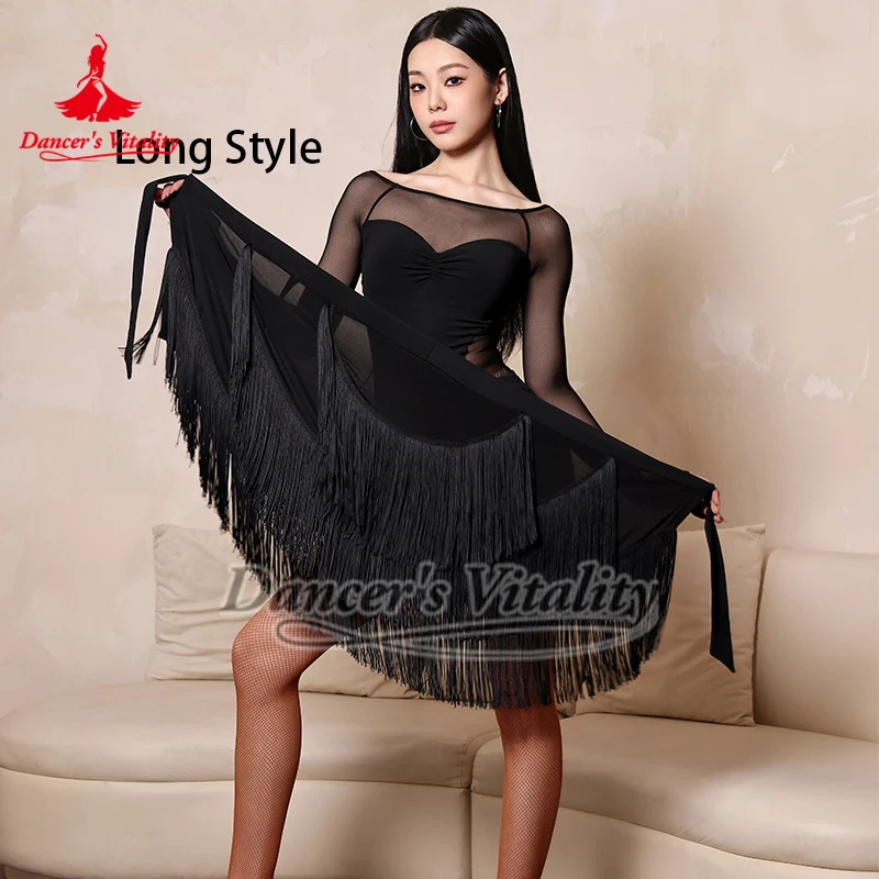 Glands de danse du ventre latine, écharpe de hanche, jupe à bandes une pièce, ceinture d'entraînement pour femmes adultes, vêtements de concours professionnels Sexy