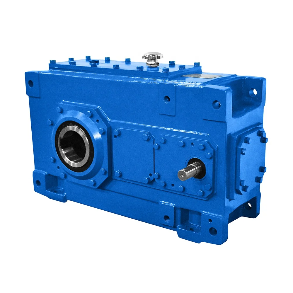 

Parallel shaft speed gear reducer with cooling coils and fans for the construction industry
