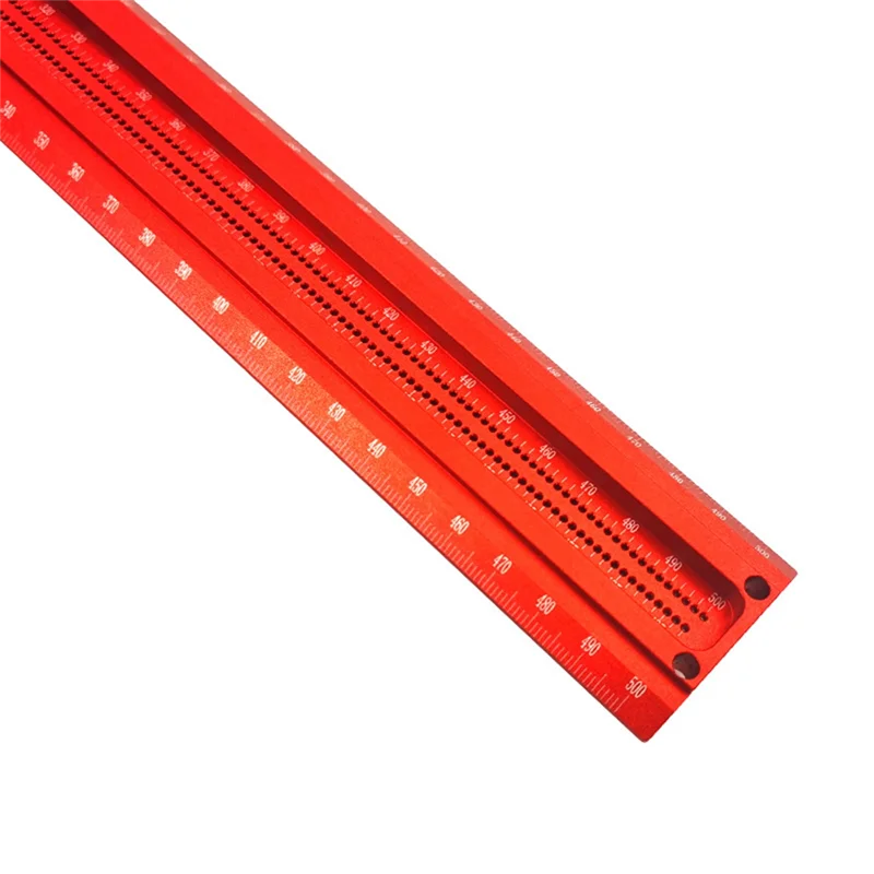 

A76X-Precision 500Mm Aluminum Alloy Marking T-Ruler Woodworking Scribe Marking Ruler Deluxe Crossed-Out Measuring Tools