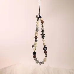 Original Punk Style Cute Phone Charm Chain Strap Niche INS Style Mobile Cord Skeleton Bead Pendant CCD Camera Lanyard