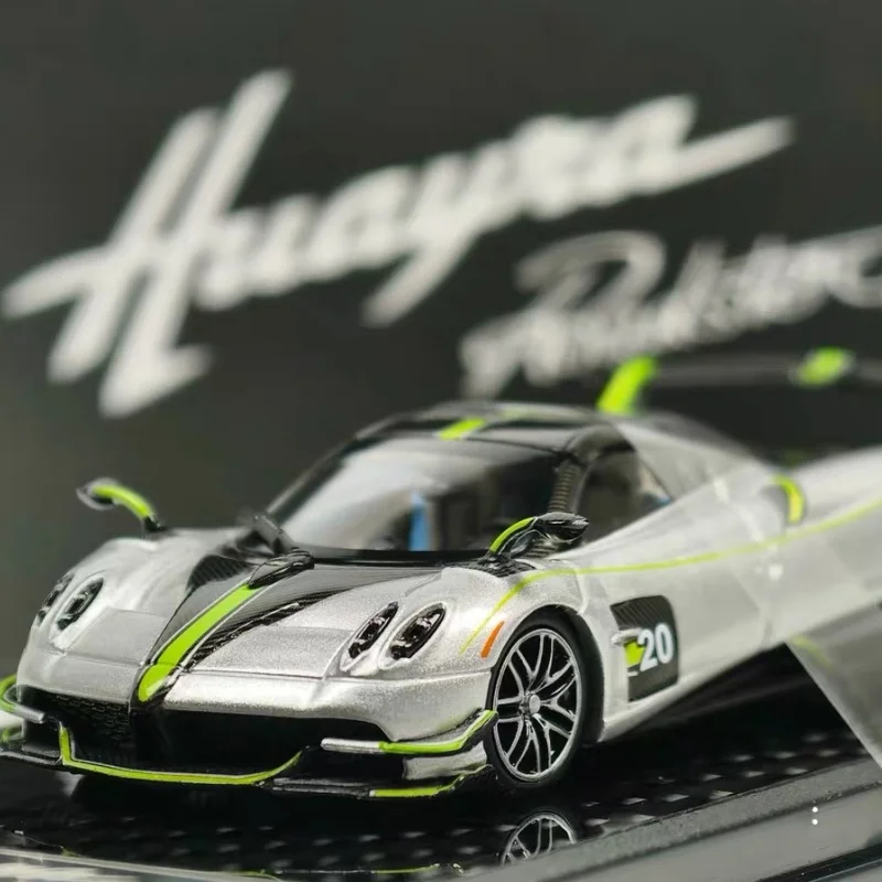 

ЖК-дисплей 1:64 2025 Shanghai Limited Toy Expo Pagani Zonda Hp Huayra Lamborghini, литая под давлением модель автомобиля, коллекция суперкара из углеродного волокна