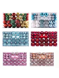 100pcs Christmas Decor Baubles Tree Xmas Balls Party Wedding Ornament Party Supplies Xmas Ornament Ball Xmas Baubles